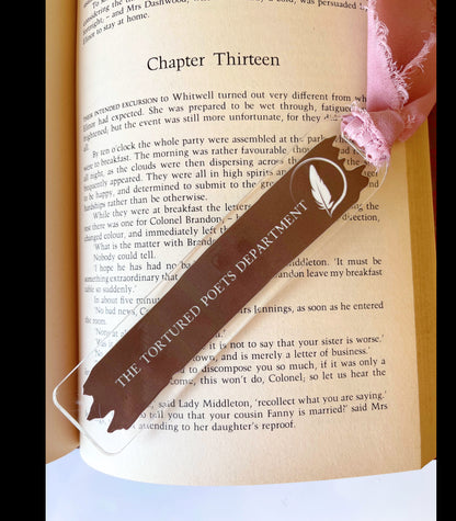 The Tortured Poets Department Acrylic Bookmark